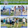 imageBAGAIL Soccer Goal 4x3 FT Soccer Practice Net with Goal Pop Up Soccer Goal for Backyard Portable Soccer Training Equipment with Carry Bag Fun Soccer Game Indoor and OutdoorBlue