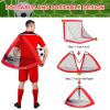 imageBAGAIL Soccer Goal 4x3 FT Soccer Practice Net with Goal Pop Up Soccer Goal for Backyard Portable Soccer Training Equipment with Carry Bag Fun Soccer Game Indoor and OutdoorRed