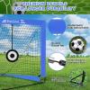 imageBAGAIL Soccer Goal 4x3 FT Soccer Practice Net with Goal Pop Up Soccer Goal for Backyard Portable Soccer Training Equipment with Carry Bag Fun Soccer Game Indoor and OutdoorBlue