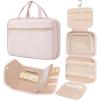 imageBAGAIL Hanging Toiletry Bag for Women Waterresistant Cosmetic Bag Large Capacity Travel Makeup Organizer for FullSized Travel EssentialsClassicJewelry Bag Pink1Pink