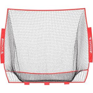 imageBAGAIL 7x7 FT Baseball ampamp Softball Net Replacement Net Only No Frame 7Strand Heavy Duty Knotless Polyester Replacement Baseball Net for Baseball Pitching Hitting and ThrowingRed  Full Mouth Version