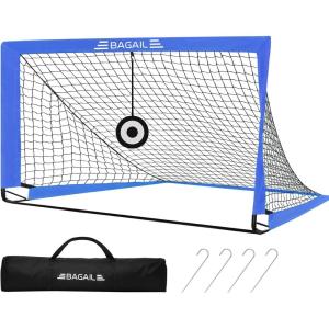 imageBAGAIL Soccer Goal 4x3 FT Soccer Practice Net with Goal Pop Up Soccer Goal for Backyard Portable Soccer Training Equipment with Carry Bag Fun Soccer Game Indoor and OutdoorBlue