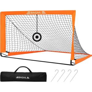 imageBAGAIL Soccer Goal 4x3 FT Soccer Practice Net with Goal Pop Up Soccer Goal for Backyard Portable Soccer Training Equipment with Carry Bag Fun Soccer Game Indoor and OutdoorOrange