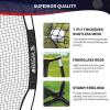 imageBAGAIL 7x7 ft Baseball ampamp Softball Practice Net with Bow Frame for Batting Hitting Pitching Portable Baseball Throwing Net with Strike Zone Carry Bag Baseball Training Aid for All LevelsFull Mouth  Black