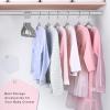 imageBAGAIL Kids Velvet Hangers 11 Inches Childrens Clothes Hangers NonSlip Baby Hangers for InfantToddler Babyblue50packGray