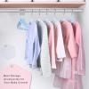 imageBAGAIL Kids Velvet Hangers 11 Inches Childrens Clothes Hangers NonSlip Baby Hangers for InfantToddler Babyblue50packLight Blue