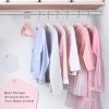 imageBAGAIL Kids Velvet Hangers 11 Inches Childrens Clothes Hangers NonSlip Baby Hangers for InfantToddler Babyblue50packPink