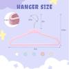 imageBAGAIL Kids Velvet Hangers 11 Inches Childrens Clothes Hangers NonSlip Baby Hangers for InfantToddler Babyblue50packPink15