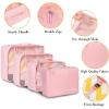 imageBAGAIL 8 Set Packing Cubes Luggage Packing Organizer Bags for Travel AccessoriesBlack FloralBlush Pink