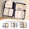 imageBAGAIL 8 Set Packing Cubes Luggage Packing Organizer Bags for Travel AccessoriesBlack FloralCream