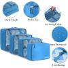 imageBAGAIL 8 Set Packing Cubes Luggage Packing Organizer Bags for Travel AccessoriesBlack FloralLight Blue