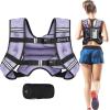imageBAGAIL Weighted Vest 5lbs8lbs10lbs12lbs15lbs20lbs25lbs30lbs Weight Vest with Detachable Phone Pouch Rucking Vest for Women Men Walking Weight Loss Training RunningLilac