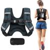 imageBAGAIL Weighted Vest 5lbs8lbs10lbs12lbs15lbs20lbs25lbs30lbs Weight Vest with Detachable Phone Pouch Rucking Vest for Women Men Walking Weight Loss Training RunningSteel Blue