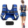 imageBAGAIL Weighted Vest 5lbs8lbs10lbs12lbs15lbs20lbs25lbs30lbs Weight Vest with Detachable Phone Pouch Rucking Vest for Women Men Walking Weight Loss Training RunningRoyal Blue