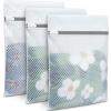imageBAGAIL Laundry Bags Mesh Wash Bag for Intimates Lingerie and Delicates3PcsHoneycomb 1S 1M 1LWhiteHoneycomb