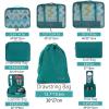 imageBAGAIL 8 Set Packing Cubes Luggage Packing Organizer Bags for Travel AccessoriesBlue paisleyAqua Color