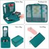 imageBAGAIL 8 Set Packing Cubes Luggage Packing Organizer Bags for Travel AccessoriesBlue paisleyAqua Color