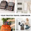 imageBAGAIL 8 Set Packing Cubes Luggage Packing Organizer Bags for Travel AccessoriesBlue paisleyBlack Floral