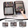 imageBAGAIL 8 Set Packing Cubes Luggage Packing Organizer Bags for Travel AccessoriesBlue paisleyBlack Floral
