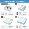 imageBAGAIL 8 Set Packing Cubes Luggage Packing Organizer Bags for Travel AccessoriesBlue paisleyBlue paisley