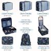 imageBAGAIL 8 Set Packing Cubes Luggage Packing Organizer Bags for Travel AccessoriesBlue paisleyNavy Leaf