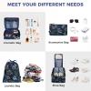 imageBAGAIL 8 Set Packing Cubes Luggage Packing Organizer Bags for Travel AccessoriesBlue paisleyNavy Leaf