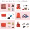 imageBAGAIL 8 Set Packing Cubes Luggage Packing Organizer Bags for Travel AccessoriesBlue paisleyOrange