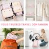 imageBAGAIL 8 Set Packing Cubes Luggage Packing Organizer Bags for Travel AccessoriesBlue paisleyPink Flamingo