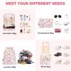 imageBAGAIL 8 Set Packing Cubes Luggage Packing Organizer Bags for Travel AccessoriesBlue paisleyPink Flamingo