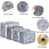 imageBAGAIL 8 Set Packing Cubes Luggage Packing Organizer Bags for Travel AccessoriesBlue paisleyRed Flamingo