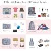 imageBAGAIL 8 Set Packing Cubes Luggage Packing Organizer Bags for Travel AccessoriesBlue paisleyRed Flamingo