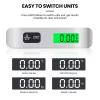 imageBAGAIL Digital Luggage Scale110lbs Hanging Baggage Scale with Backlit LCD DisplayPortable Suitcase Weighing ScaleTravel Luggage Weight Scale with HookStrong Straps for TravelersSilver with Temp