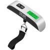 imageBAGAIL Digital Luggage Scale110lbs Hanging Baggage Scale with Backlit LCD DisplayPortable Suitcase Weighing ScaleTravel Luggage Weight Scale with HookStrong Straps for TravelersSilver with Temp