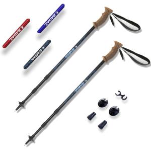imageBAGAIL Trekking Poles Anti Shock Adjustable Hiking Walking AllAround Trail Poles with EVA Foam Handle