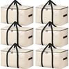 image:imageBAGAIL Heavy Duty Moving Bags with Strong Handle Extra Large Moving Boxes Storage Tote for Clothes College Moving Supplies6 Pack BluewindowsBeige