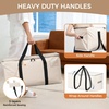 image:imageBAGAIL Heavy Duty Moving Bags with Strong Handle Extra Large Moving Boxes Storage Tote for Clothes College Moving Supplies6 Pack BluewindowsBeige