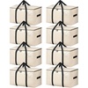 image:imageBAGAIL Heavy Duty Moving Bags with Strong Handle Extra Large Moving Boxes Storage Tote for Clothes College Moving Supplies6 Pack BluewindowsBeige