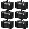image:imageBAGAIL Heavy Duty Moving Bags with Strong Handle Extra Large Moving Boxes Storage Tote for Clothes College Moving Supplies6 Pack BluewindowsBlack