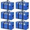image:imageBAGAIL Heavy Duty Moving Bags with Strong Handle Extra Large Moving Boxes Storage Tote for Clothes College Moving Supplies6 Pack BluewindowsBlue