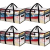 image:imageBAGAIL Heavy Duty Moving Bags with Strong Handle Extra Large Moving Boxes Storage Tote for Clothes College Moving Supplies6 Pack BluewindowsClear