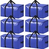 image:imageBAGAIL Heavy Duty Moving Bags with Strong Handle Extra Large Moving Boxes Storage Tote for Clothes College Moving Supplies6 Pack BluewindowsDark Blue