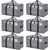 image:imageBAGAIL Heavy Duty Moving Bags with Strong Handle Extra Large Moving Boxes Storage Tote for Clothes College Moving Supplies6 Pack BluewindowsGrey