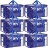 image:imageBAGAIL Heavy Duty Moving Bags with Strong Handle Extra Large Moving Boxes Storage Tote for Clothes College Moving Supplies6 Pack BluewindowsBluewindows