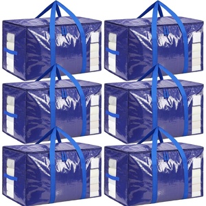 image:imageBAGAIL Heavy Duty Moving Bags with Strong Handle Extra Large Moving Boxes Storage Tote for Clothes College Moving Supplies6 Pack BluewindowsBluewindows