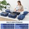 image:imageBAGAIL 8 Set Compression Packing Cubes Durable amp Wearresistant Expandable Luggage Organizer Bags for Travel AccessoriesNavyNavy
