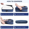 image:imageBAGAIL 8 Set Compression Packing Cubes Durable amp Wearresistant Expandable Luggage Organizer Bags for Travel AccessoriesNavyNavy