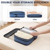 image:imageBAGAIL 8 Set Compression Packing Cubes Durable amp Wearresistant Expandable Luggage Organizer Bags for Travel AccessoriesNavyNavy