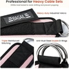image:imageBAGAIL Ankle Straps for Cable Machines 2 Pack Double DRing Ankle Cuffs with Extra Thick Padding Adjustable Fit for Women amp Men Glute Kickbacks Hip Abductors amp Leg Curls Includes Mesh BagSoft Pink
