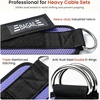 image:imageBAGAIL Ankle Straps for Cable Machines 2 Pack Double DRing Ankle Cuffs with Extra Thick Padding Adjustable Fit for Women amp Men Glute Kickbacks Hip Abductors amp Leg Curls Includes Mesh BagPurple