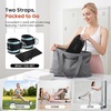 image:imageBAGAIL Ankle Straps for Cable Machines 2 Pack Double DRing Ankle Cuffs with Extra Thick Padding Adjustable Fit for Women amp Men Glute Kickbacks Hip Abductors amp Leg Curls Includes Mesh BagLight Blue